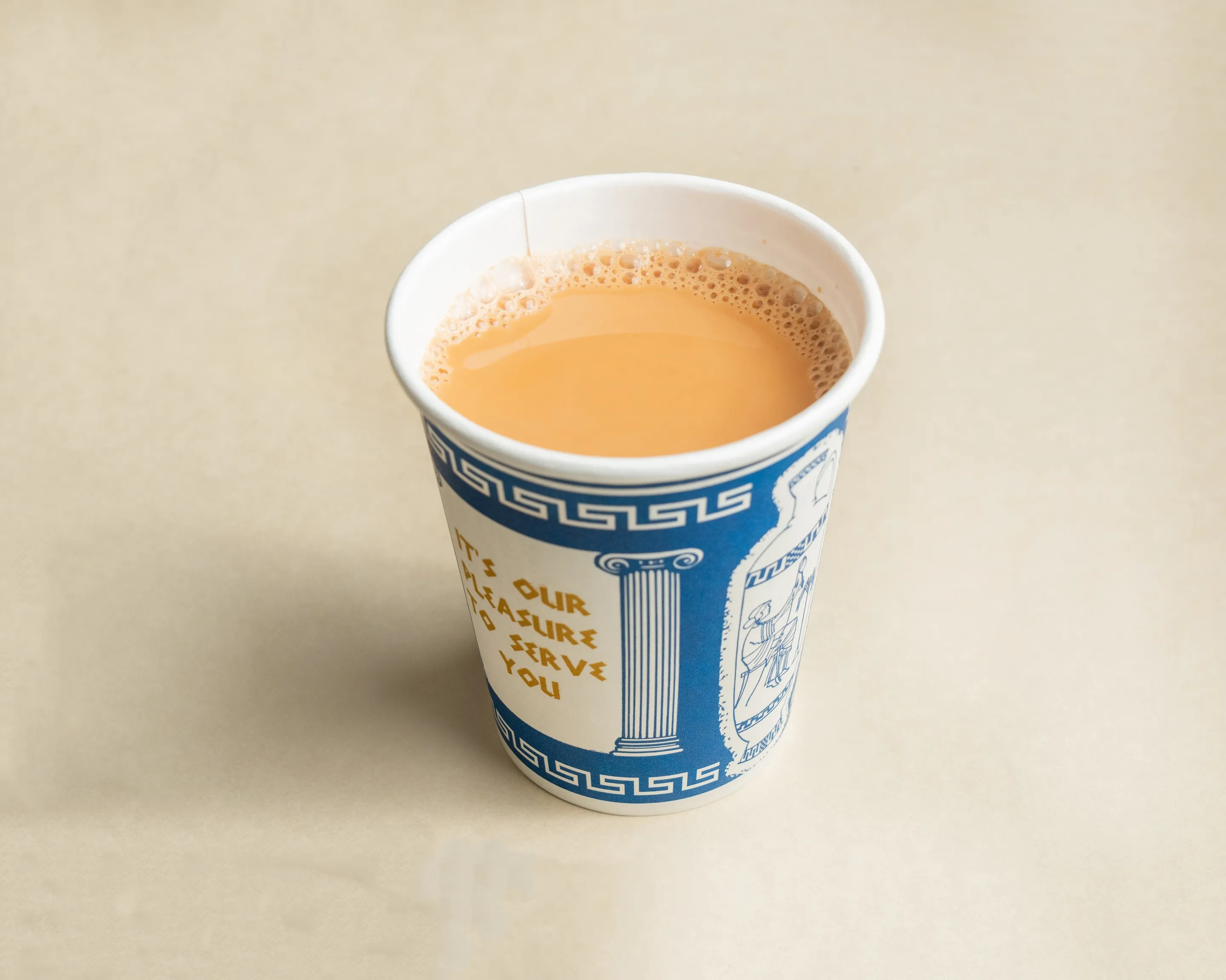 House-made masala chai in a serving container
